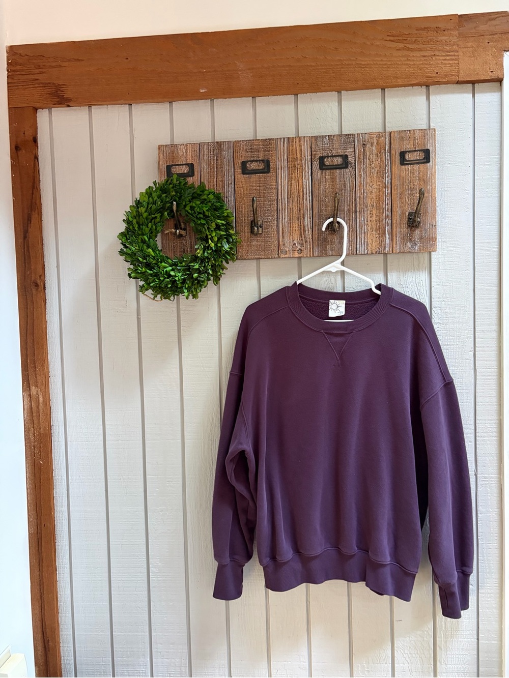 aerie Crewneck Sweatshirt in Plum